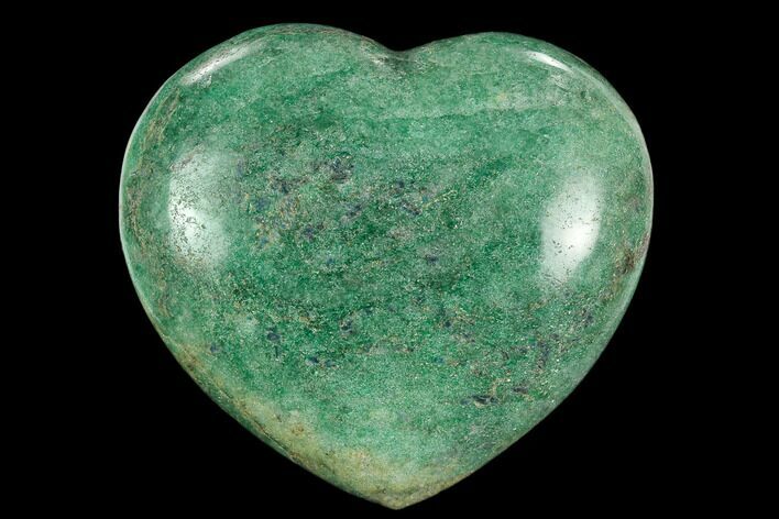 Polished Fuchsite Heart - Madagascar #126790